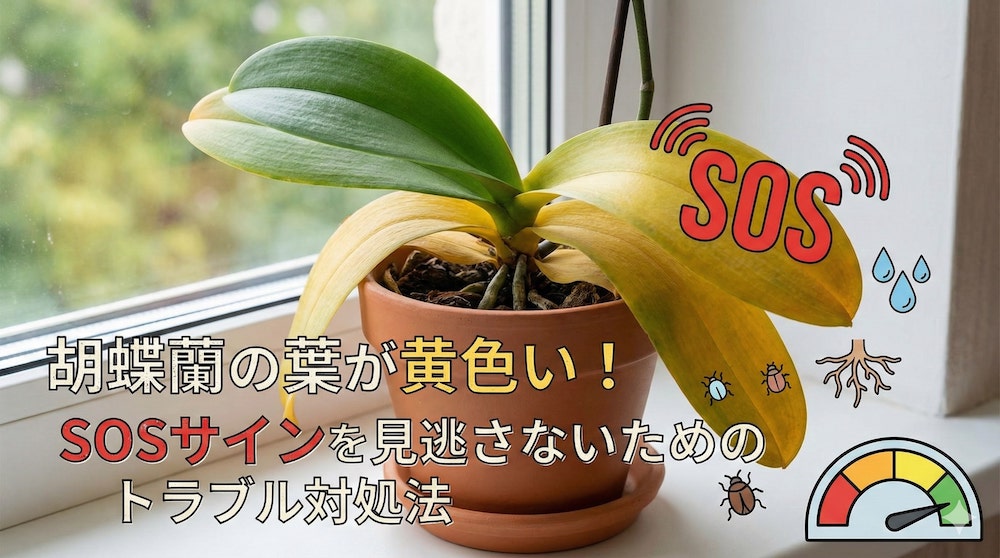胡蝶蘭の葉が黄色い！SOSサインを見逃さないためのトラブル対処法