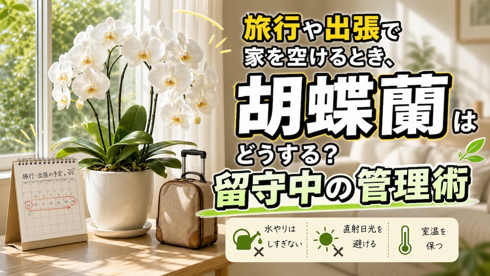 旅行や出張で家を空けるとき、胡蝶蘭はどうする？留守中の管理術